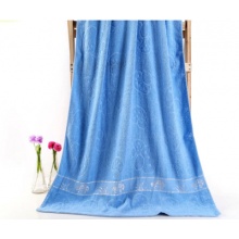蓝色纯棉浴巾